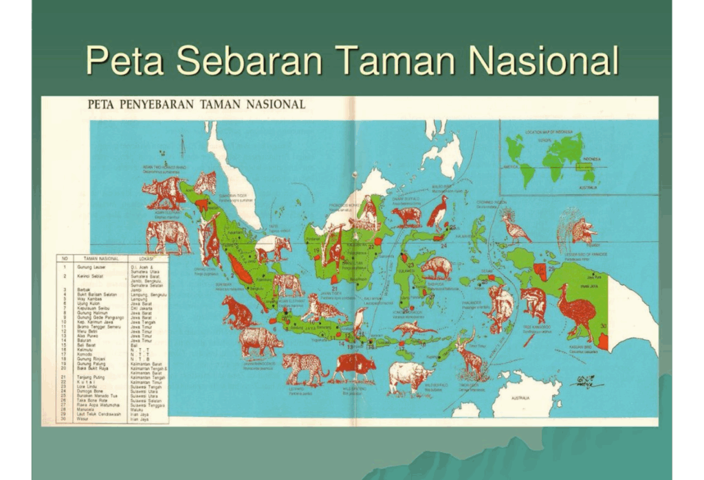peta taman nasional indonesia